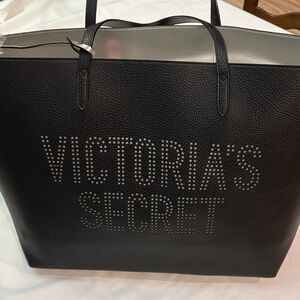 Victoria's Secret Black Studded Tote